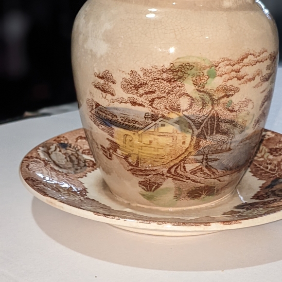 Vintage 1950's Mountain Woodland by Nasco Jam Jar - Picture 12 of 14